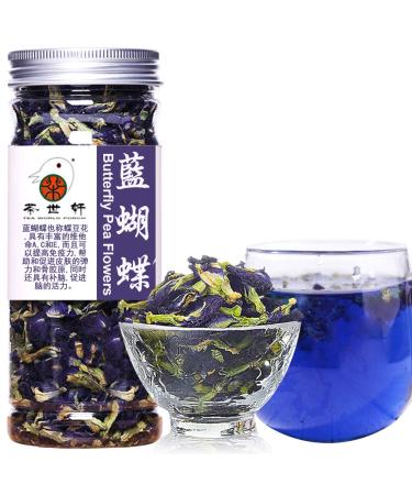 Plant Gift Dried Blue Butterfly Flowers Tea Dried Blue Flowers Edible Flowers Dragon Flower Butterflies Tea Recipes Food Coloring 40G/1.41oz