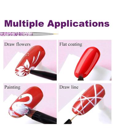 Famidiqgo Nail Stamper & Art Brush Set - French Tip Clear Silicone Nail Stamp with Scraper & Pen for DIY Nail Art - Buy Online on SooperMarket.com