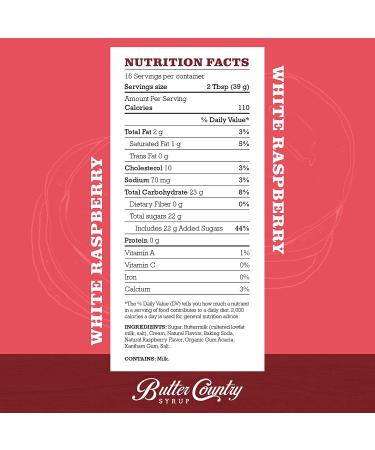 Uncle Bob's Butter Country White Raspberry Buttermilk Syrup 16 fl oz - 4 Pack - Buy Online on SooperMarket.com