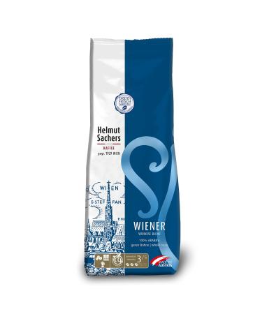 Helmut Sachers Coffee - Viennese Blend Viennese Melange coffee made from first-class highland Arabica beans sustainably roasted in Austria - whole coffee beans 500g Viennese Blend 500 g (1 pack)