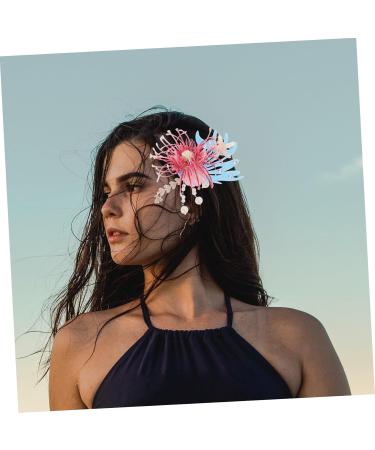 Gogogmee Flower Hairpin Flower Hairclip Sea Star Hair Pins Plumeria Flower Hair Clips Mermaid Hair Clips for Beach Hair Clip Hair Accessories for Cute Hair Accessories Fabric - Buy Online on SooperMarket.com