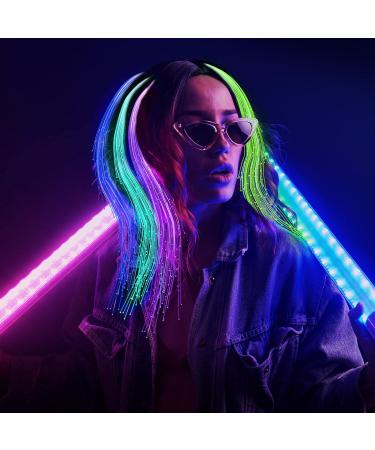 Willbond Pack Light Up Rave Hair Accessories - 30 LED Butterfly Clips, Fiber Optic Extensions, Glow in The Dark Flash Barrettes for Braid - Buy Online on SooperMarket.com