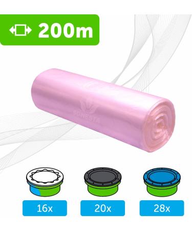 200m. ECO Nappy Bin Refills compatible with Tommee Tippee TEC Twist & Click Simplee | compatible with Angel | Light Flower fragrance | Anti-Odour+ 200 count (Pack of 1) - Buy Online on SooperMarket.com