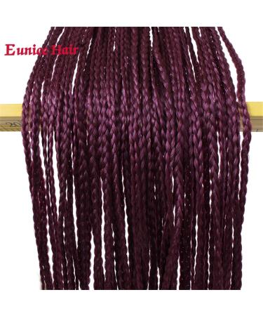 3 Packs Eunice Hair #99J Synthetic Crochet Braids - 28 Inch Soft Goddess Mambo Hair Extensions - Box Braids (28 Roots/Pack) - Buy Online on SooperMarket.com