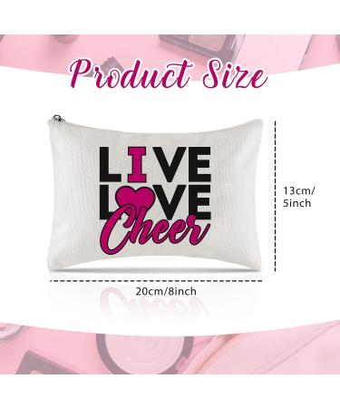 24 Pieces Cheer Bags for Cheerleaders Cheer Scrunchies Canvas Cheer Makeup Bags Cases Portable Travel Cheerleading Makeup Bag Cheer Elastic Scrunchies for Girls Cheerleaders Hair Ties Cheer Gifts - Buy Online on SooperMarket.com