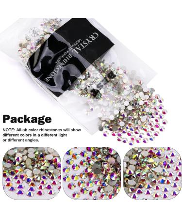 YHMQ 2880 Pieces ClearAB Rhinestones for Nails - SS16 Nail Crystals (3.8-4.0mm) | Best Quality Nail Art Supplies for DIY Designs - Buy Online on SooperMarket.com