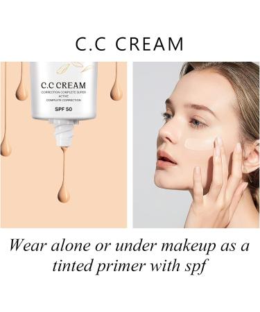 CC Cream Full Coverage Foundation Make Up Base & SPF 50+ Sunscreen Anti-aging Moisturizer - Natural Color 2Pcs 30 ml (Pack of 1) - Buy Online on SooperMarket.com