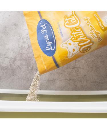 Lyra PET 30L White Cat Litter | Baby Powder Fragrance | Fine Clumping Bentonite | 350% Suction Power | Natural Odor Neutralizer | Clean Home Solution - Buy Online on SooperMarket.com