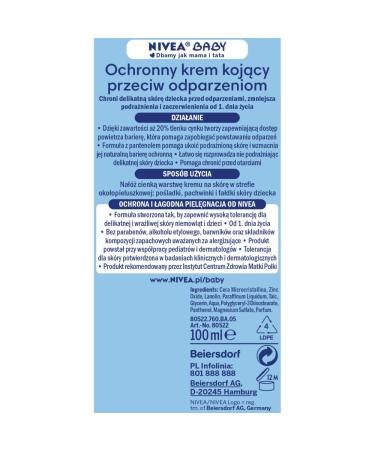 Nivea Baby Soothing Cream 100ml - Protects Against Chafes | Gentle Skin Care for Babies - Buy Internationally - Buy Online on SooperMarket.com