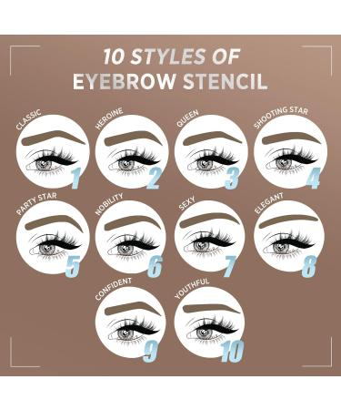 Cilrofelr Eyebrow Stamp and Stencil Kit - 10 Stencils Included, Taupe Brow Stamp for Long-Lasting and Waterproof Results - Buy Online on SooperMarket.com