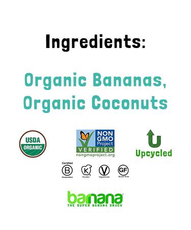Barnana Organic Chewy Banana Bites - Coconut Flavor (12 Bags, 1.4 oz each) | Non-GMO, Upcycled Snack - Buy Online on SooperMarket.com