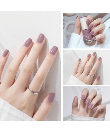 Purple Nail Polish Nail Varnish Lilac Lavender Violets Pale Purple Quick Dry Natural Long Lasting No Need Baking Nail Polish for Christmas DIY Nail Art - Buy Online on SooperMarket.com