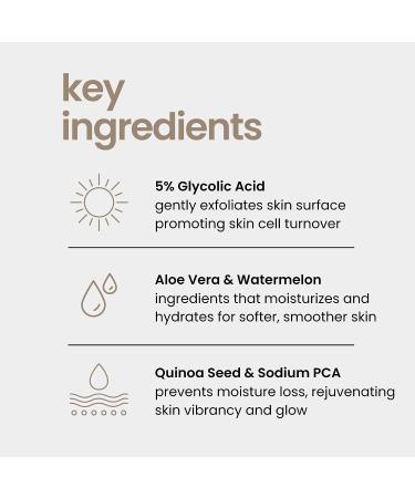 Glycolic Acid Toner 5% with Aloe Vera & Quinoa Extract - Anti-Aging, Gentle Exfoliating Toner for Face - 8 oz - Buy Online on SooperMarket.com