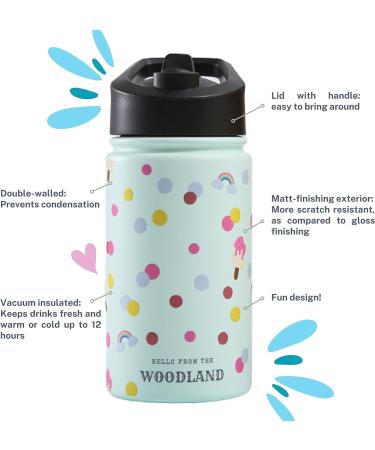12oz Kids Stainless Steel Thermal Bottle with Straw Lid - Confetti Treats | Keeps Drinks Fresh for 12 Hours - Easy-to-Drink Design for Toddlers - Buy Online on SooperMarket.com