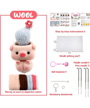 Needle Felting Starter Kit with Basic Tools - Pig Design | DIY Craft Supplies - Buy Online on SooperMarket.com