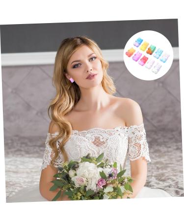 Anneome 50pcs Earrings Headwear Bear Hair Clips Accessories Glittering Head Ties Headdress Diy Gradient - Buy Online on SooperMarket.com