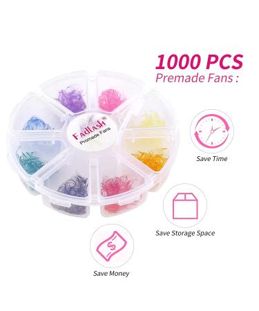 10D D Curl Color Lash Extensions 1000pc Mix 13mm - Handmade Premade Fans for Stunning Eyes - Buy Online on SooperMarket.com