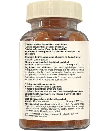 Adrien Gagnon - Sugar Free Vitamin D3 1000IU Gummies - Buy Online on SooperMarket.com