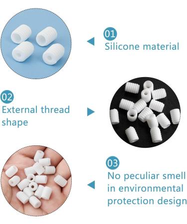 OCEANTREE Cord Locks for Mask - Silicone Cord Stopper Earloop Toggles - White - Buy Online on SooperMarket.com