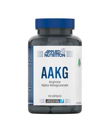 Applied Nutrition AAKG - L Arginine Alpha Ketoglutarate 800mg per Capsule Nitric Oxide Pre Workout Energy Boost Muscle Pump Supplement (120 Capsules - 30 Servings)
