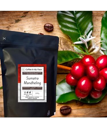 Sumatra Mandheling - Medium/Dark Roasted - Whole Arabica Coffee Beans - 200g Single Origin Whole Bean - Buy Online on SooperMarket.com