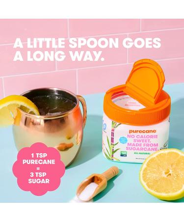 Purecane Spoonable Family Canister - Zero Calorie Confectioners Sweetener, All Natural Sugar Cane, Diabetes-Friendly - 9.8 Oz - Buy Online on SooperMarket.com