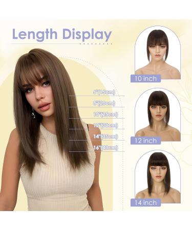 Human Hair Toppers with Fringe Pony Clip in Hair Toppers for Thinning Hair Women Real Hair Mono Base Toupee Hair Topper for Women Human Hair - Buy Online on SooperMarket.com