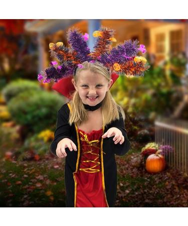 Halloween Headbands Pumpkin Ghost Bat Skeleton Colorful Wool Strips Halloween Hair Bands Halloween Accessories for Adults Halloween Headwear Favors Bat Pumpkin - Buy Online on SooperMarket.com