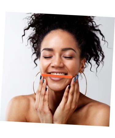 Angoily Facial Smile Maker Arm Sleeves - Face Trainer & Slim Mouth Exerciser | Enhance Your Smile & Beauty - 11.5X2.5cm Orange - Buy Online on SooperMarket.com