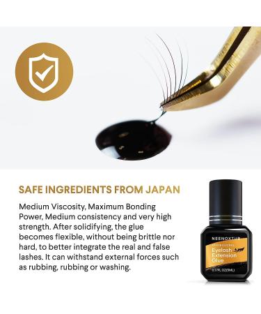Neenoxtub Sensitive Eyelash Extension Glue - Professional Grade, Ultra-Low Fume, 7-9 Weeks Retention - 5ml - Buy Online on SooperMarket.com