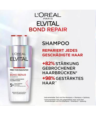 L'Or al Paris Elvital Hair Repair Routine - Shampoo Rinse & Pre-Shampoo Bond-Repair Complex 550ml - Strengthen Hair Reduce Breakage & Enhance Shine - Buy Online on SooperMarket.com