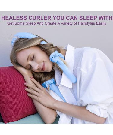 Heatless Silk Curling Band - Overnight DIY Curls for Long & Medium Hair | Locken Writer Hair Curler Set in Blue - Buy Online on SooperMarket.com