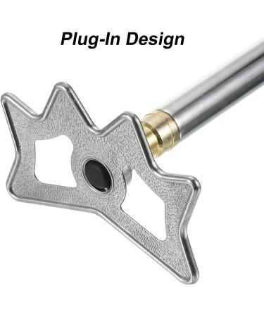 Aluminum Billiard Bridge Head Plug-in Cue Stick Accessory - Silver Tone - Buy Online on SooperMarket.com