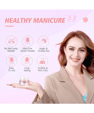 Saviland Acrylic Nail Kit - 30g Clear Pink & White Powder 120ml Liquid Set for Beginners | DIY Nail Art Extension - Buy Online on SooperMarket.com