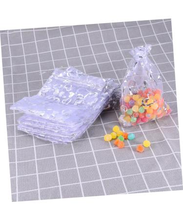Anneome 100pcs Wedding Candy Pouch Mini Party Bags Packing Bag Bride Christmas Chocolate Candies 7X9cm Silver - Buy Online on SooperMarket.com