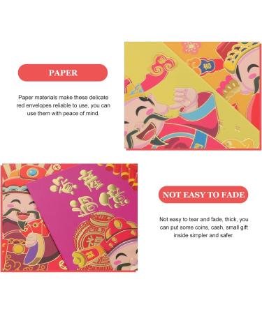 ABOOFAN 24pcs God of Wealth Red Envelope Bag Rabbit Year Envelope Chinese New Year Red Envelope Lucky Money Envelopes Bunny Red Envelopes See Spring Bao Paper Zodiac Bag Chinese Style - Buy Online on SooperMarket.com