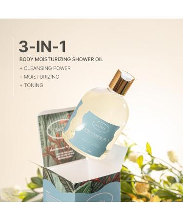 Saltea Salt Shower Oil - Non-Greasy Cleansing & Hydrating Jojoba & Argan Oil Paraben & Sulfate Free Skin Care - 11.8 Oz for Soft Skin - Buy Online on SooperMarket.com
