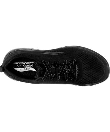Buy Skechers Men's Go Walk Arch Fit Idyllic Sneaker - 44 EU Black Textile & Synthetic Trim | International Shipping Available - Buy Online on SooperMarket.com