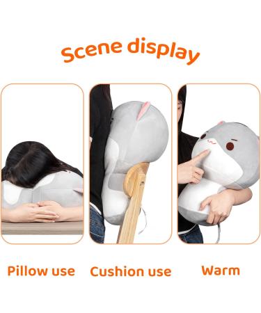 Mewaii 14'' Soft Cat Mushroom Stuffed Animal Plush Pillow Squishy Toy - Gray | 14 Inch - Buy Online on SooperMarket.com
