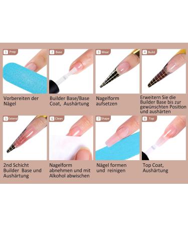 AIMEILI 8 in 1 Builder Base Sheer Color Gel Set No Need Slip Solution Builder Extension Soak Off UV LED Nude Gel Polish Multicolour Of 6pcs X 10ml - Gift Kit 38 6-38 1.67 ml (Pack of 6) - Buy Online on SooperMarket.com