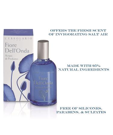 L'Erbolario Fiore Dellonda - Floral Aquatic Fragrance For Women - With Notes Of Red Algae Blue Water Lily Flower White Musks - Dermatologically Tested - Vigorous And Fresh Scent - 1.6 Oz EDP Spray Water 1.6 Ounce (Pack of 1) - Buy Online on SooperMarket.com