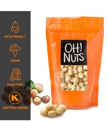 Jumbo Raw Macadamia Nuts - Unsalted, Gluten-Free & All-Natural | Healthy Keto Snack in Resealable 1lb Bag - Buy Online on SooperMarket.com