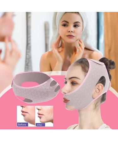 Teksome Face Sculpting Strap - Face Shaper Double Chin Strap V Shaped Bands - Double Chin Eliminator Adjustable Lift Bandage for Face Neck and Chin - Buy Online on SooperMarket.com