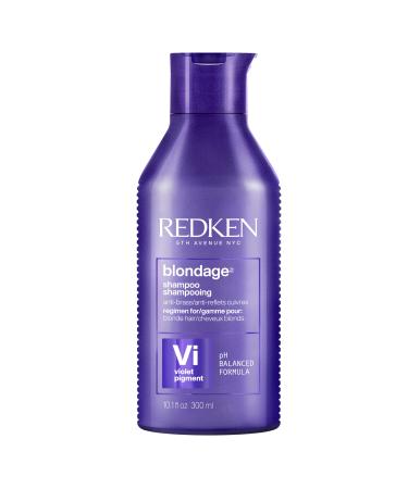Redken Blondage Color Depositing Purple Shampoo For Blonde Hair | Hair Toner | For Blonde & Color Treated Hair | Neutralizes Brassy Tones In Blonde Hair | With Citric Acid 10.1 Fl Oz