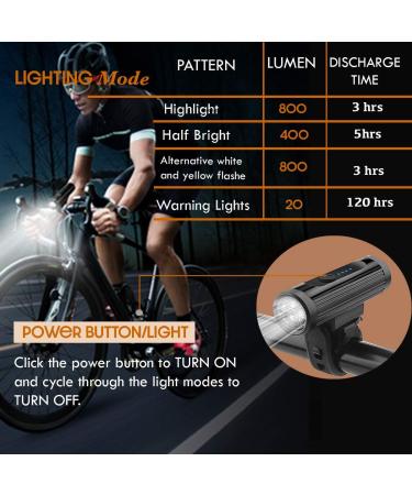Bike Headlight and Rear Light Set - USB Rechargeable, Super Bright & Waterproof - Ideal for Road Cycling and MTB - Apremont - Buy Online on SooperMarket.com