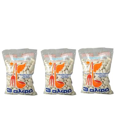 Greek Gigantes Dried Beans - Pack of 3 | Premium Quality | Authentic Greek Cuisine - Buy Online on SooperMarket.com