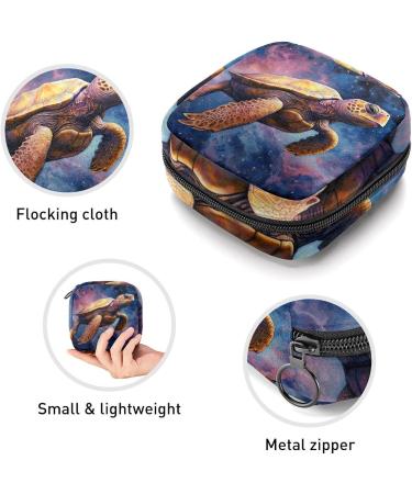 Galaxy Turtle Sanitary Napkin Storage Bag | Period Pouch for Women & Teen Girls | Nursing Pad & Menstrual Cup Holder | Multi-colored | 1Pc - Buy Online on SooperMarket.com
