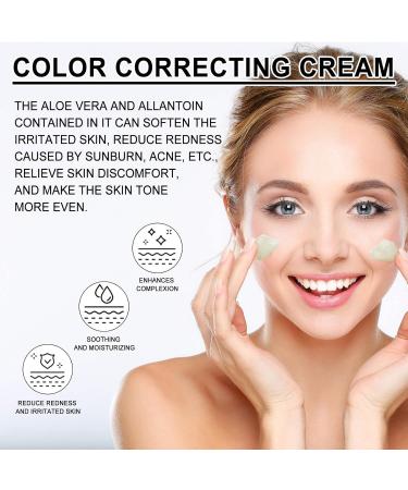 Hydrating Color Correcting Cream Color Correcting Treatment Cream Anti Redness Green Cream Anti Redness Cream for Face Green Concealer for Redness 100g - Buy Online on SooperMarket.com