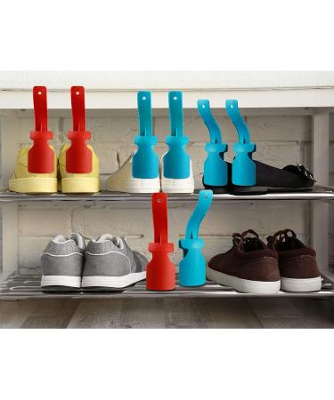 Lazy Shoe Helper Set - Portable Shoe Slider Tool for Easy On/Off - Blue/Red - One Size Fits Most - Buy Online on SooperMarket.com