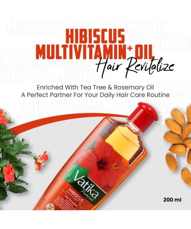 Vatika Hibiscus Multivitamin Hair Oil 200ml - Hair Revitalization Nourishing & Strengthening | International Shipping - Buy Online on SooperMarket.com